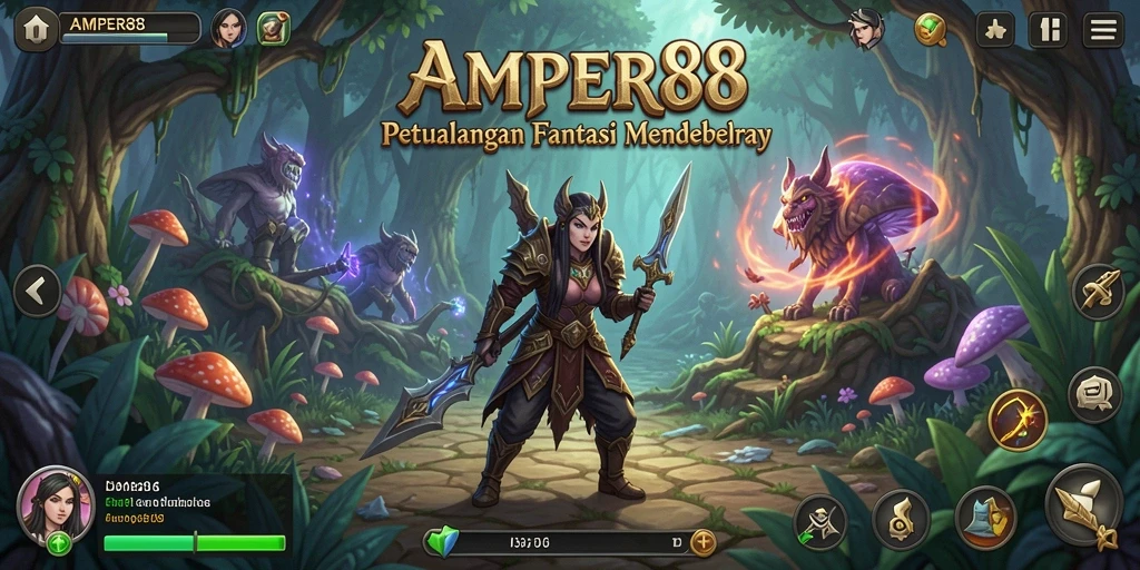 Gameplay RPG mendebarkan di AMPER88, penuh tantangan dan petualangan.