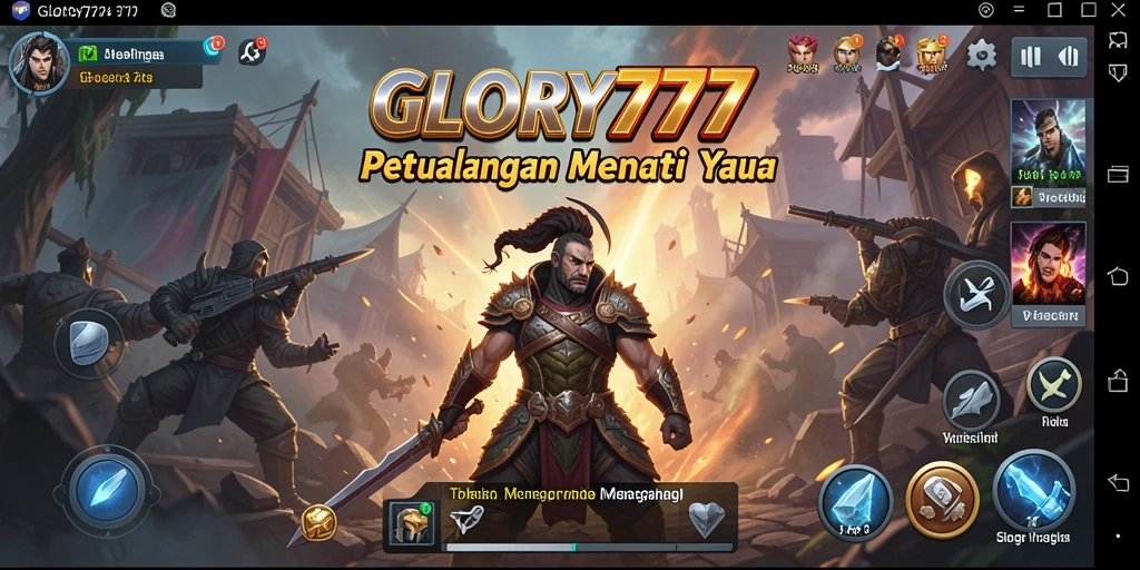 Lihat layar permainan GLORY777 yang penuh aksi dan eksplorasi.
