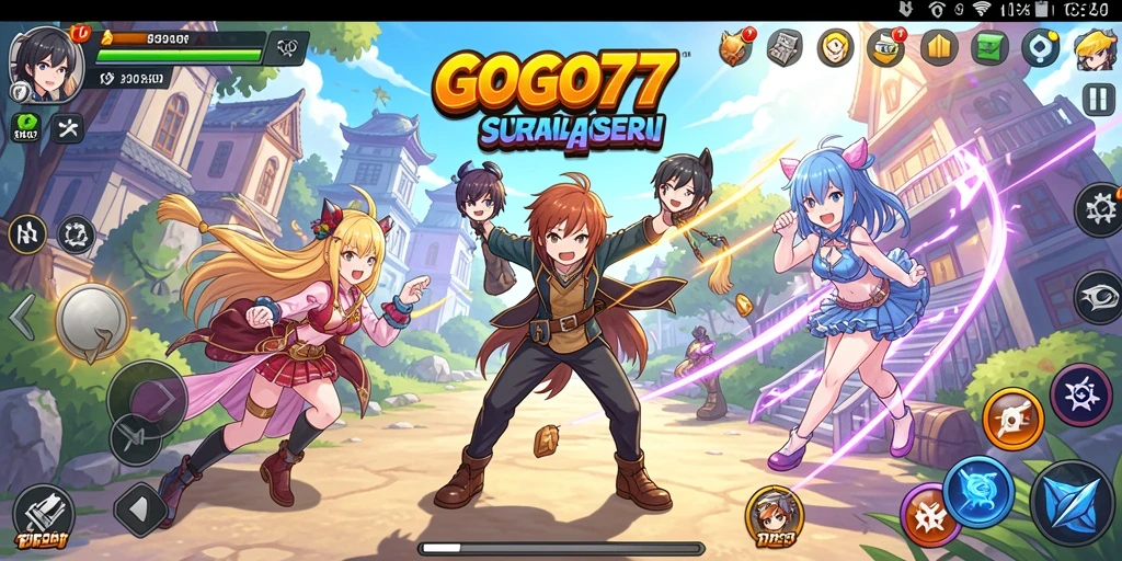 Tampilan gameplay GOGO77 dengan karakter anime yang menakjubkan.