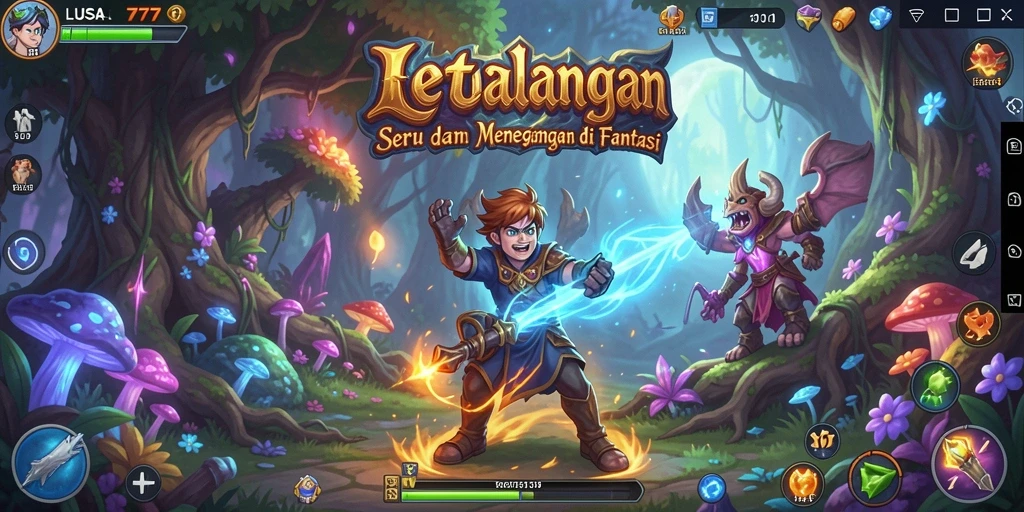 Tampilan gameplay seru LUSA777 dalam dunia petualangan.