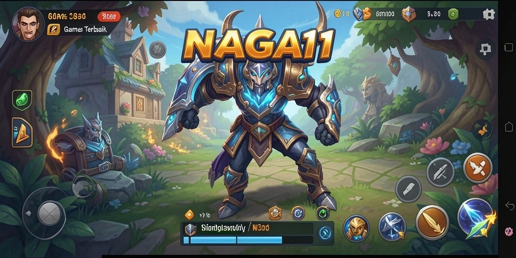 Screenshot utama NAGA11 menampilkan gameplay simulasi yang seru dan interaktif.
