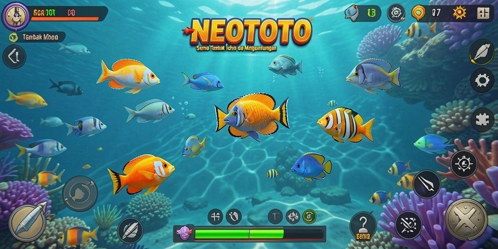 Tangkapan layar gameplay <strong>NEOTOTO</strong> yang menunjukkan keseruan Tembak Ikan.