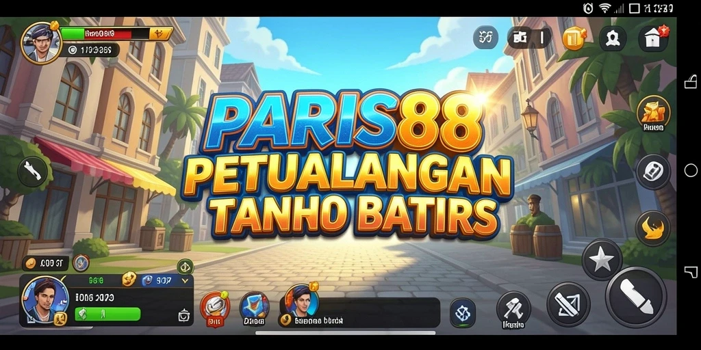 Screenshot gameplay PARIS88 yang menampilkan dunia terbuka yang luas.