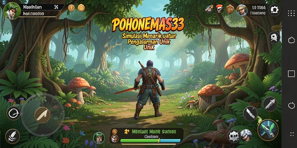 Screenshot menarik dari gameplay POHONEMAS33 yang menampilkan dunia simulasi.