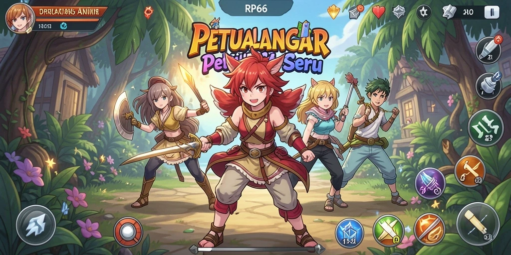 Tampilan gameplay menakjubkan dari RP66 yang menghidupkan dunia anime.