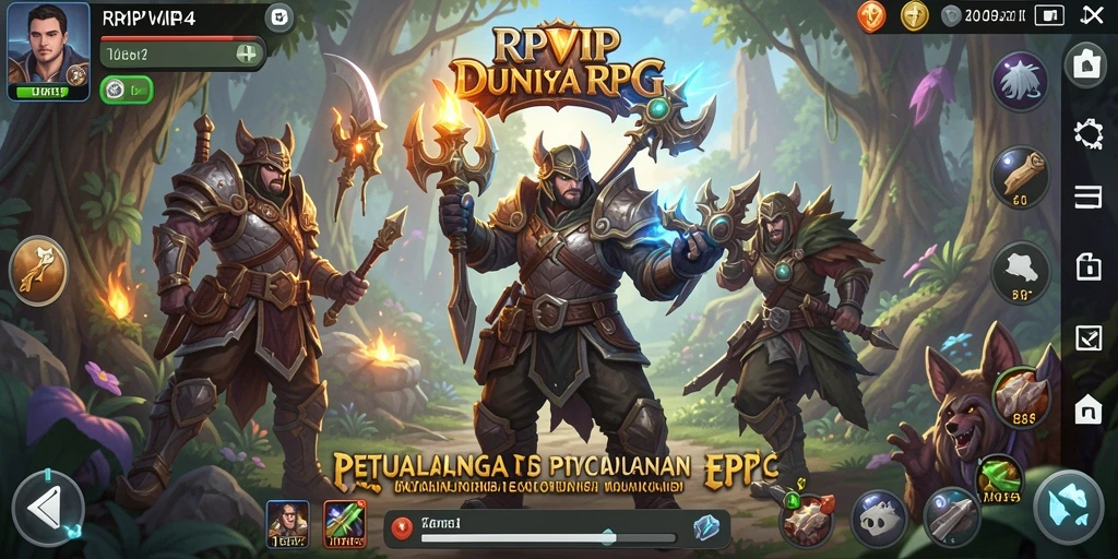 Tangkapan layar menunjukkan aksi seru di RPVIP4 dengan grafik RPG yang menawan.
