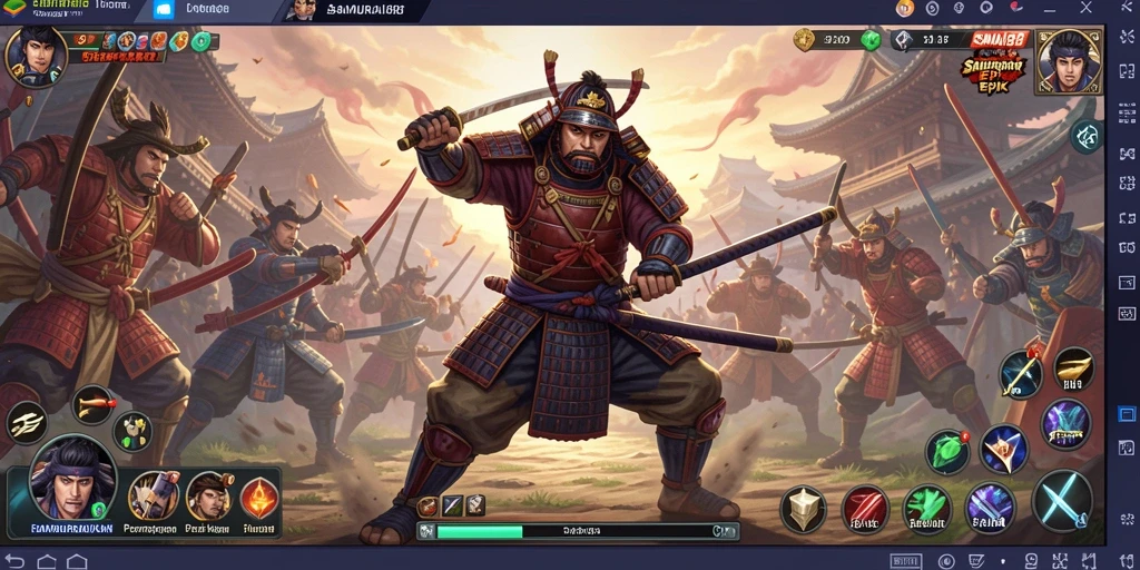 Screenshot menampilkan aksi pertarungan seru dalam game SAMURAI88.