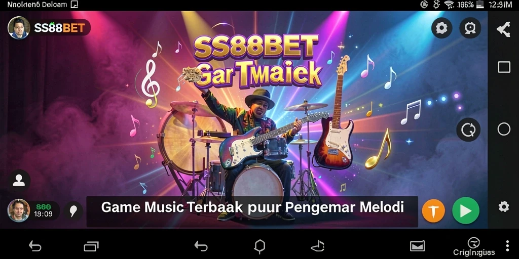 Screenshot utama SS88BET menampilkan pemain yang asyik menikmati gameplay musik.