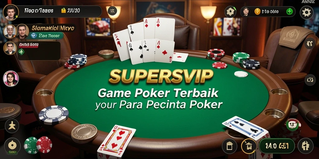 Tampilan gameplay <strong>SUPERSVIP</strong> yang menampilkan keseruan bermain Poker.