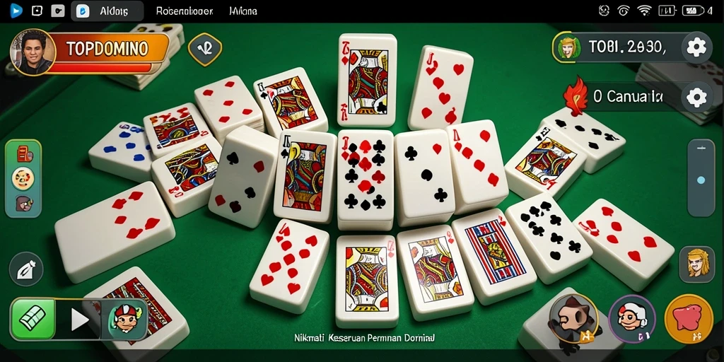 Tangkapan layar gameplay <strong>TOPDOMINO</strong> yang seru dan menegangkan.