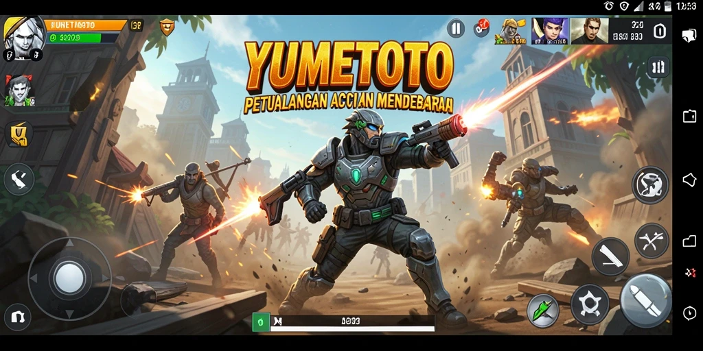 Tampilan gameplay YUMETOTO yang penuh aksi dan seru.